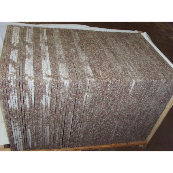 60 X 60cm Polished Granite Tiles G687 Peach Red Big Slab CE Certification