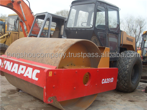 Construction Works Used Dynapac CA25D Single Drum Vibratory Roller