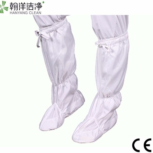 Workshop Dust-free esd anti static work boots Cleanroom safety long booties with soft anti slip sole
