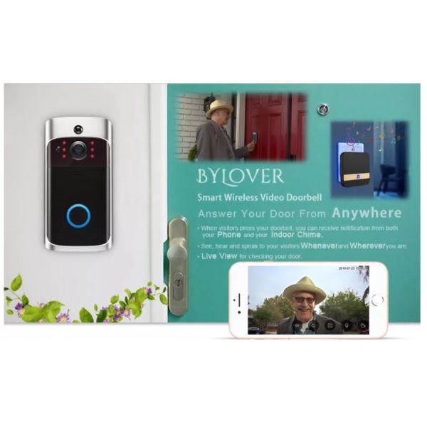 1080P IPS Smart Video Doorbell Waterproof 850nm Infrared Wireless Ring Bell