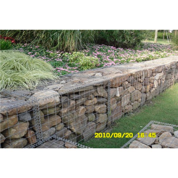 Galfan Coating Gabion Rock Box 100x100mm Mesh Boxes For Stones