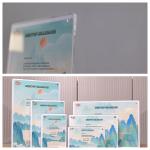 Fast Shipping Round Corner A4 Paper Menu T Shape Acrylic Sign Holder With