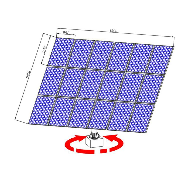 5Kw 2 Axis Tracker Solar Panel Mounting Brackets Ground Mounting Astro Controller