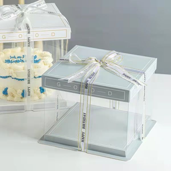 Square Plastic Cake Box