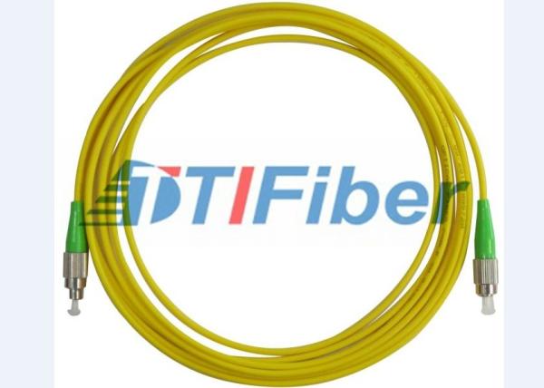Cheap FC/APC-FC/APC Fiber Optic Patch Cord Simplex 3.0mm PVC Yellow Jacket for sale