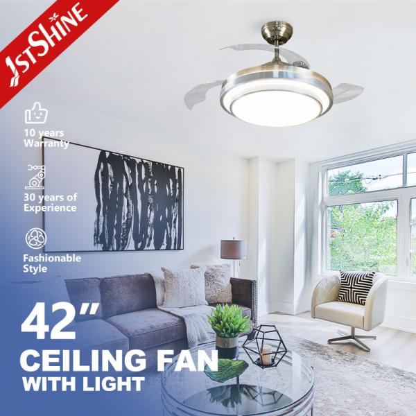 Cheap 42" Retractable Ceiling Fan Light With Remote Control AC Motor for sale