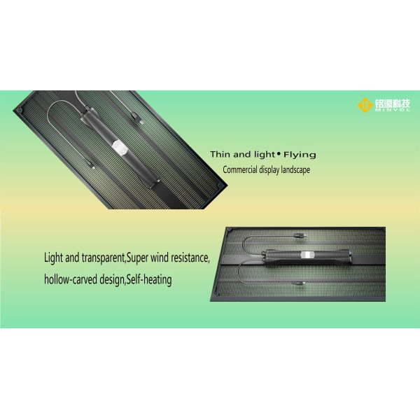 AC85V Transparent LED Video Wall Screen RGB Led Window Display Screen