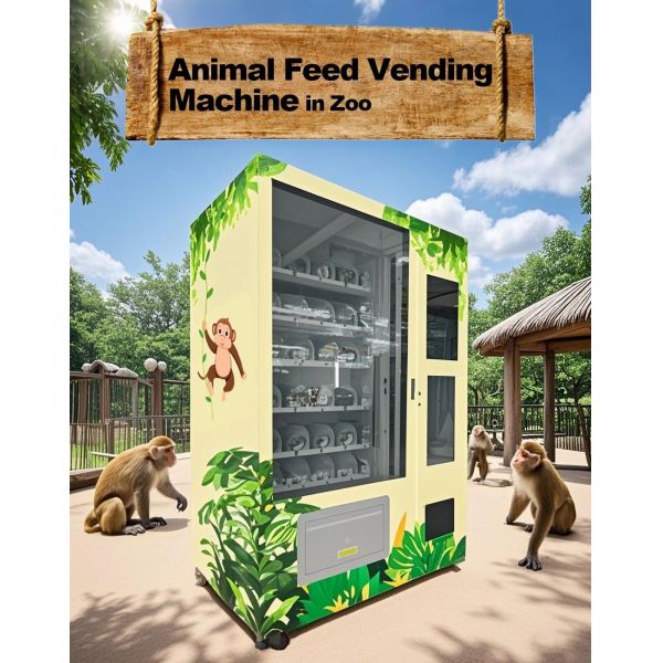 Automated Self-service Animal Feed Vending Machine with Touch Screen E-wallet for Zoo Parks