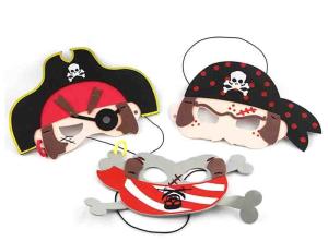 China Pirate Design Felt Funny Halloween Masks For Halloween Costume Ball on sale