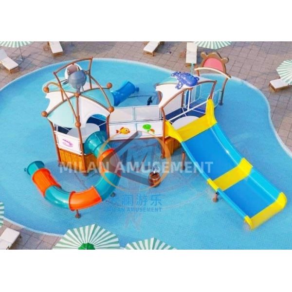 Ocean Theme Water Amusement Park Equipment Outdoor Fiberglass Water Playground