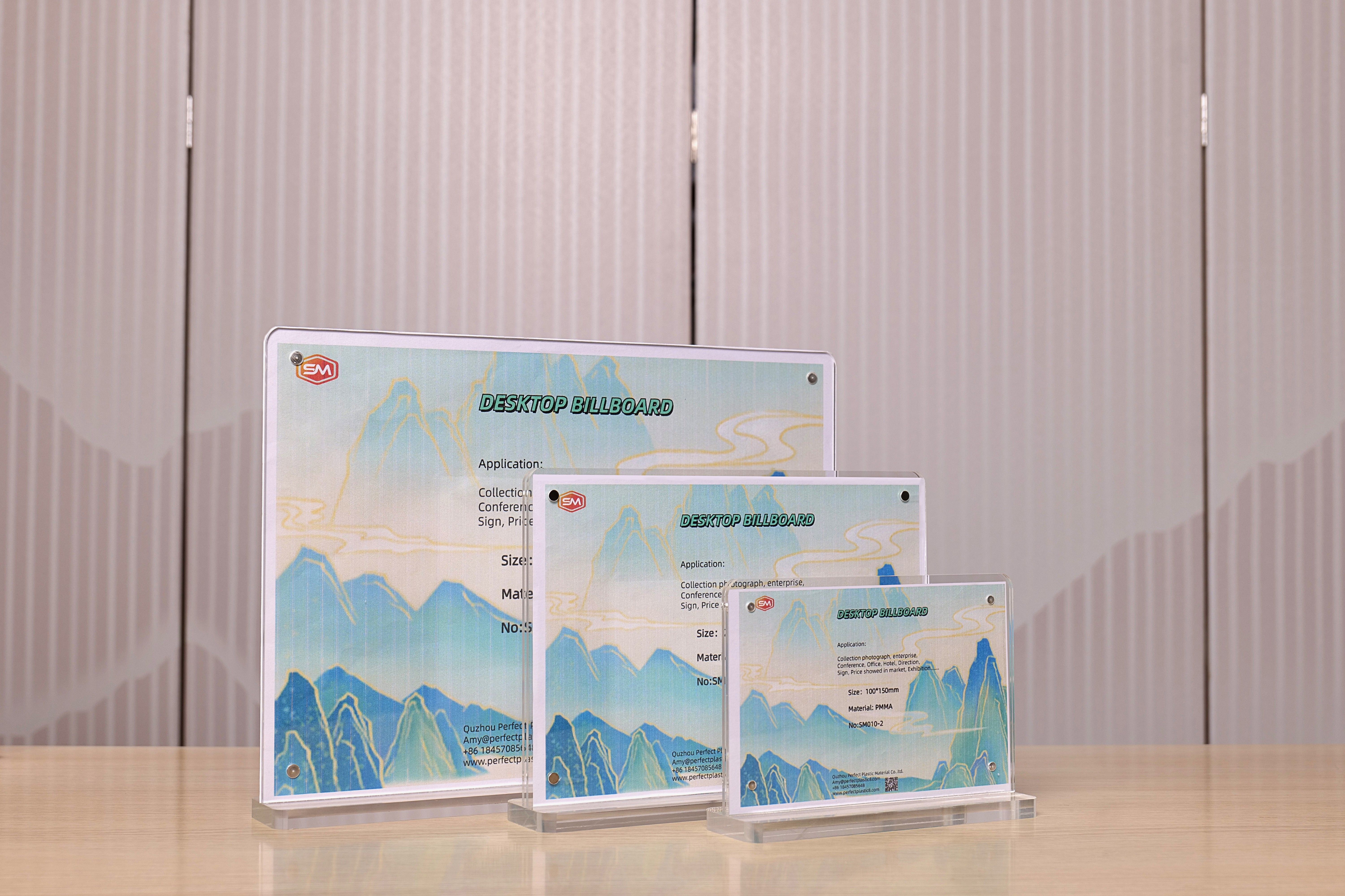 Fast Shipping Round Corner A4 Paper Menu T Shape Acrylic Sign Holder With Customized Size