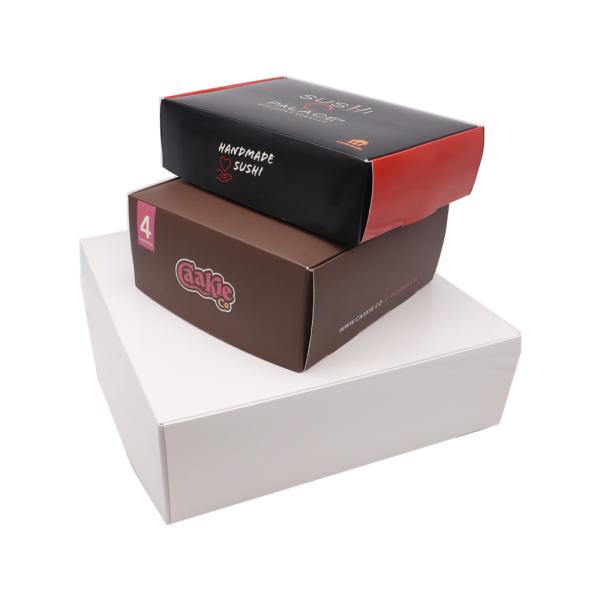Cheap 350GSM Paper Sushi Box Takeaway Sushi Tray Container Gloss Lamination for sale