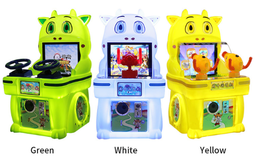 Cute Cow Flying Car Alliance LED Lamp Single-Player Fun Game Machine 220V