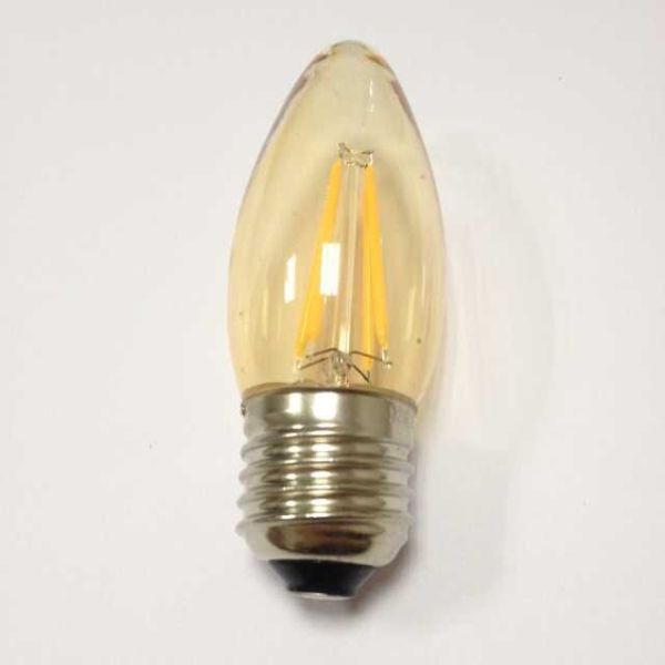2W 4W C35 led candle light bulb E26/E14 with smoke glass shell