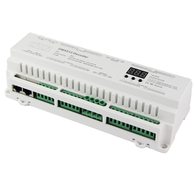 Best Portable LED DMX Decoder , 1440W 24 Channel Dmx Decoder CE Certificated wholesale