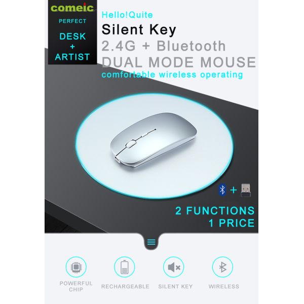 Factory sell wireless bluetooth mouse rechargeable mini usb 3d optical computer wireless mouse withbroardcom chipset