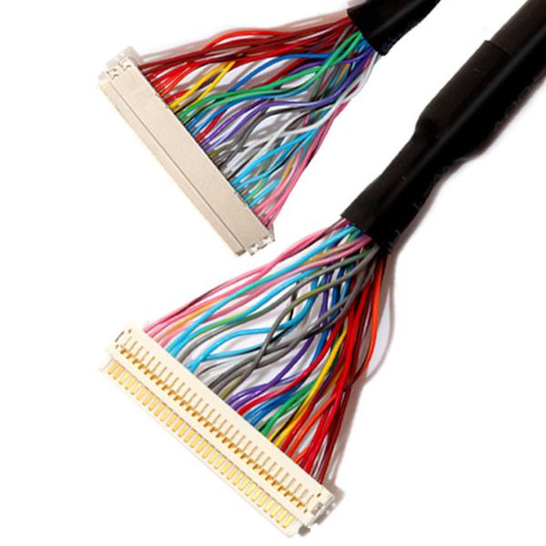 Cheap Extension  30PIN LVDS Cable Assembly ,  Df19-30s To Df19-30s  Discrete Wire Lvds Cable for sale