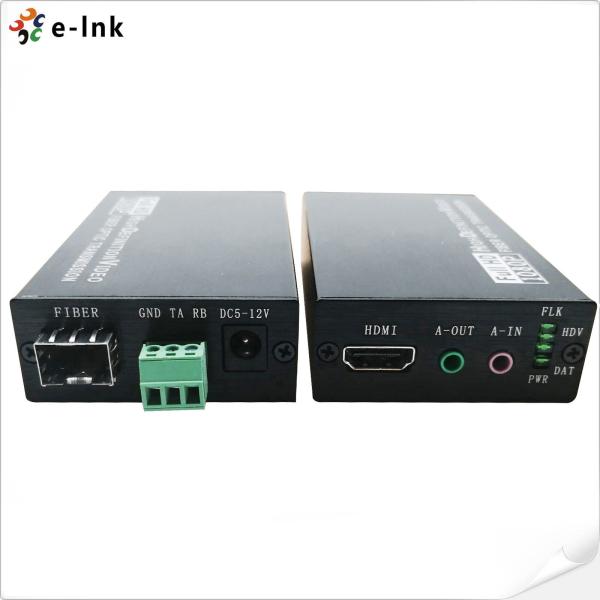 Cheap E- Link HDMI Over Fiber Optic Extender 1 Channel Audio RS232 Data Single Mode for sale