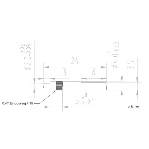 4*24mm Stainless Steel DC Motor Accessories 24mm Gear Motor Shaft