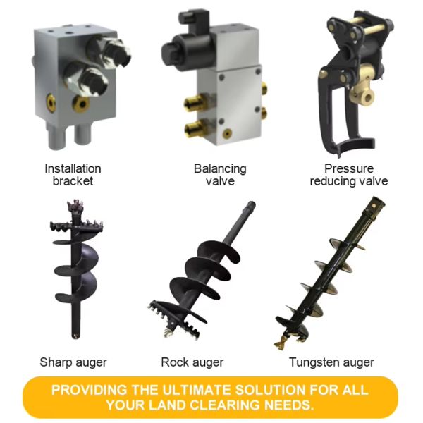 Customized screw pile driver excavators and deep hole drilling rigs for pile foundation excavation, suitable for utility pole pits, tree planting