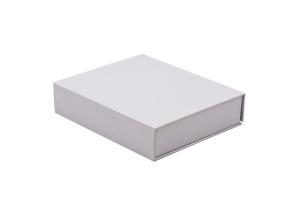 Weight 180.2g Flip Top Gift Boxes With Magnetic Catch White Color Rectangle Shape