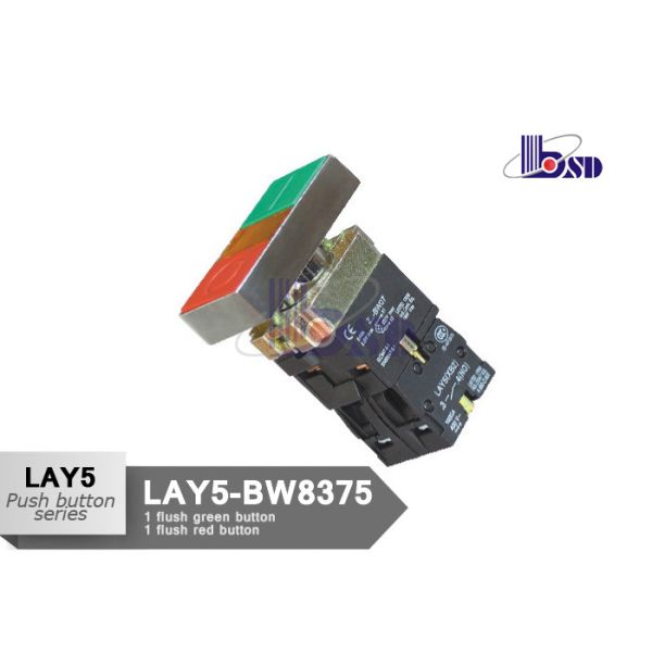 Metal Flush Mount Press Button Switch Red And Green Anti - Electrical Erosion