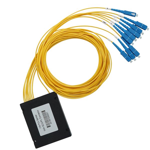 1×8 ABS Box PLC Splitter With Connector 8 Way G657A1 Fiber Type