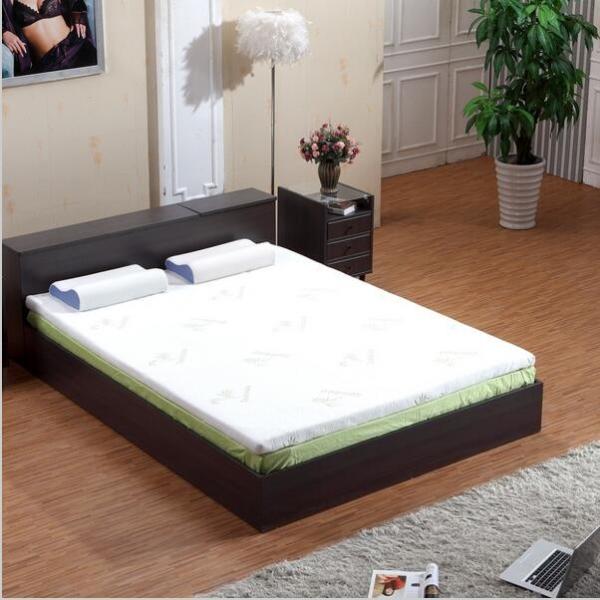 Cheap Bamboo Fiber Memory Foam Mattress Topper White Color Compressed Queen Size for sale