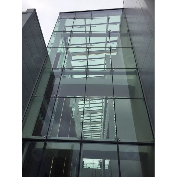 Exposed Framing Aluminum Cladding Curtain Wall Glass Transparent