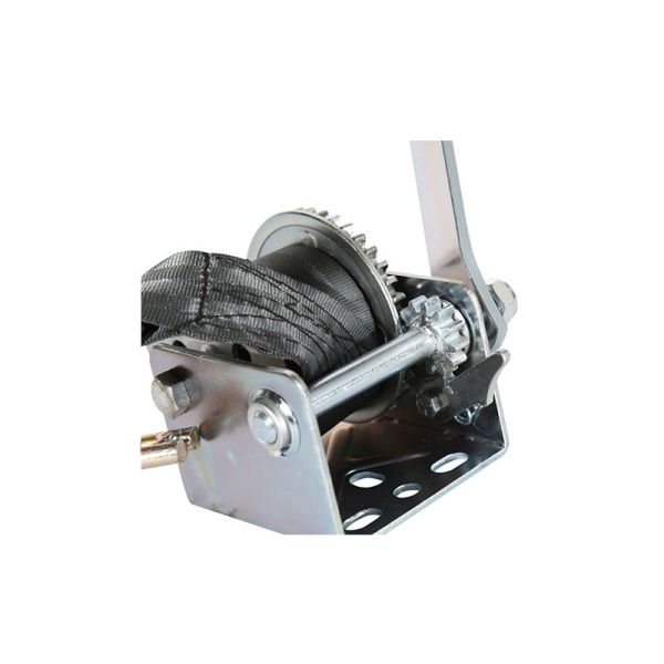 800 Lb 1000 Lb Manual Hand Winch With Strap , Soft Rubber Handle