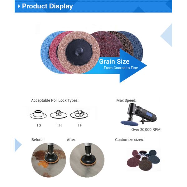 R S Type Quick Lock Sanding Discs 2 Inch Sanding Disc Coarse