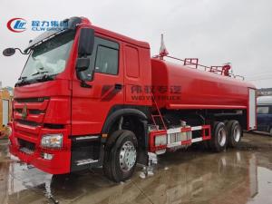 Best 20tons Sinotruk HOWO 336HP Sprinkler Water Tank Forest Fire Rescue Fighting Truck wholesale