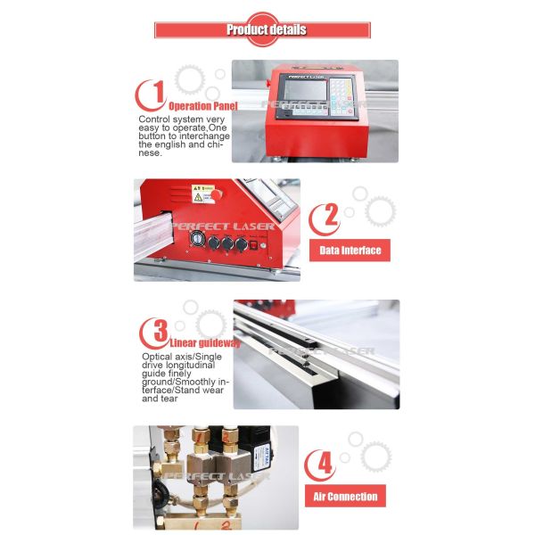 Min Cutting Speed High Efficiency CNC Plasma Cutting Machine 0-3500mm