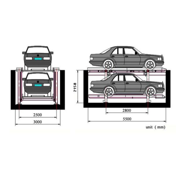-1+1, -2+1, -3+1 Pit Design Intelligent Car Parking System