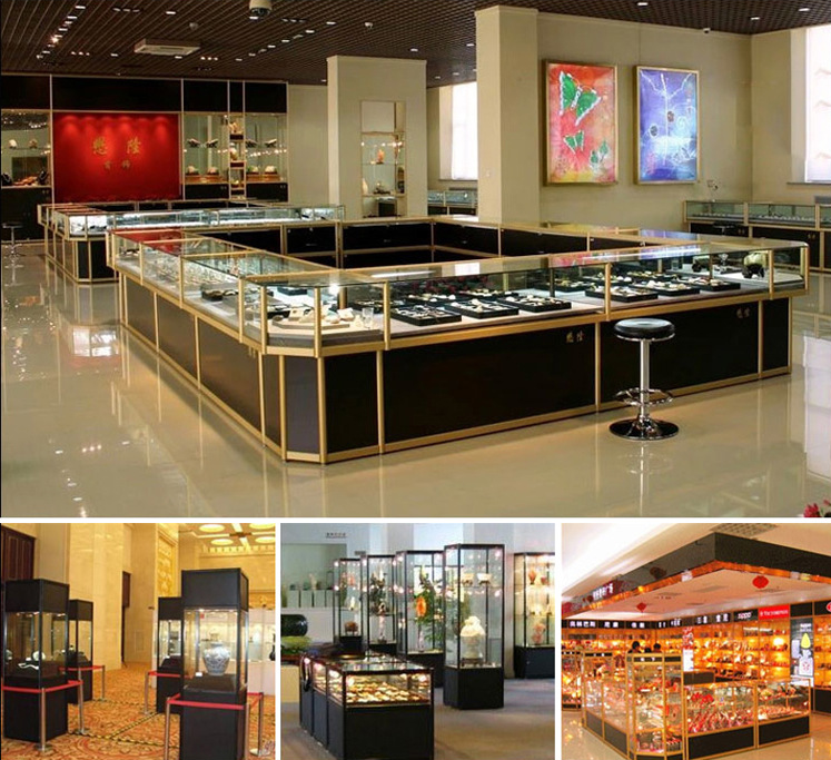 Multi Functional Digital Products Showcase Metal Durable With Led Light