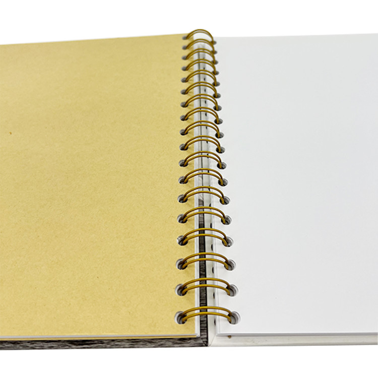 A4 Spiral Notebook Printing With Lined Pages Gold Foiled Logo