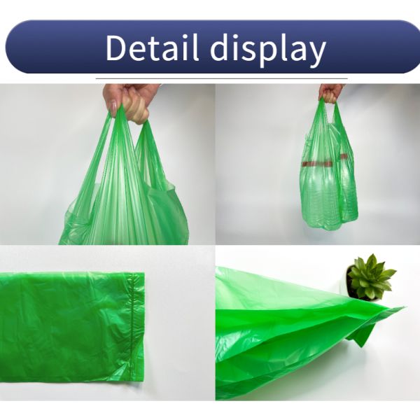 5-100 mic Thickness Certificate ok compost Recycled Black Bags in Roll for Garbage