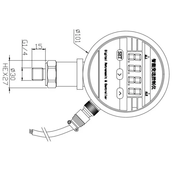 Pressure Controller Intelligent Digital Pressure Switch with Strong Media Compatibility Level Controller