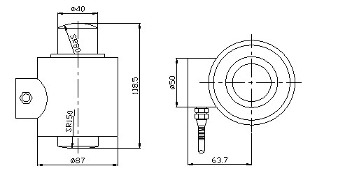 Hermetically Welded 30 Tons Column Type Pressure Load Cell
