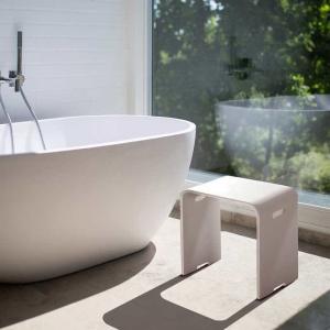China Residential Stone Shower Bench 430*235*430mm Lightweight High Hardness on sale