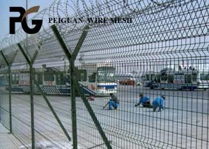 China 2m Airport Security Fencing , Dark Green Airport Perimeter Fencing on sale