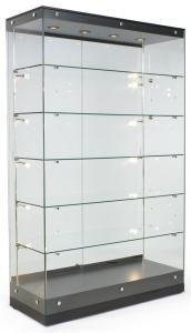 48 Glass Trophy Display Case With Black Finish