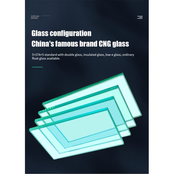 Wind Pressure Resistance Level 9 Triple Glazed Casement Windows for Custom Production