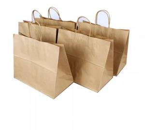 Best OEM Kraft Paper Handbag / Coffee Bags CMYK Embossed Eco Friendly wholesale