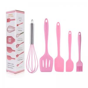 China Portable Durable Silicone Kitchen Ware , Multicolor Silicone Cooking Utensils Set on sale