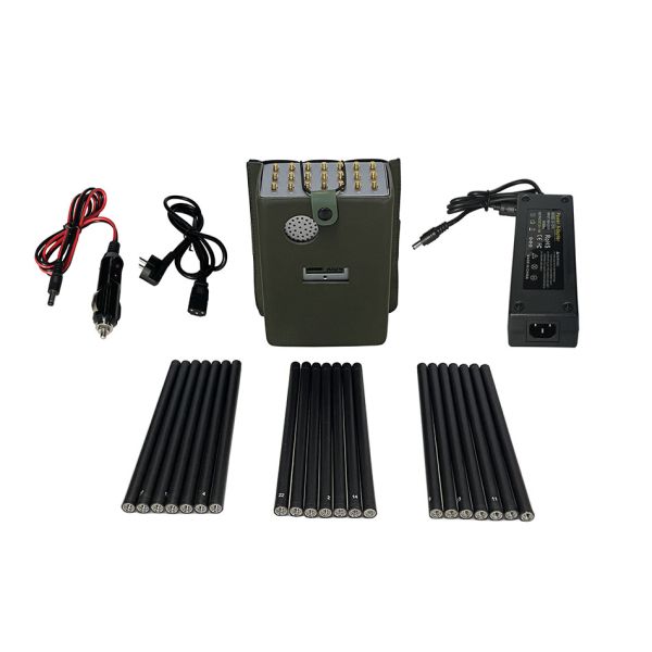 New design 21 antennans portable signal jammer blocking WIFI 6E and mobile phone 2G, 3G, 4G, 5G and GPS, WIFI, UHF, VHF, RF,LOJACK signals with new