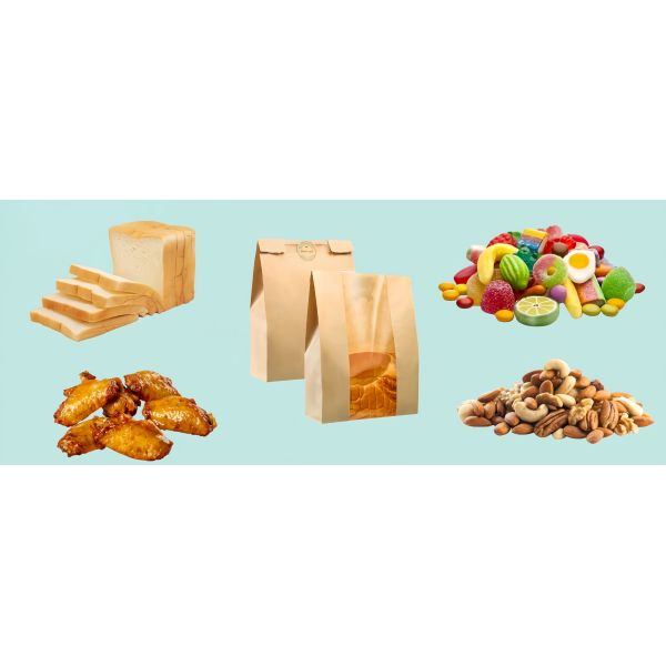 Convenient Kraft Paper Bread Bags Environmentally Friendly Kraft Bread Packaging
