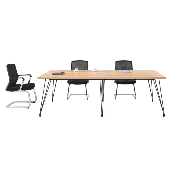 240cm Laminated Chipboard Modular Melamine Conference Table For 10 Persons