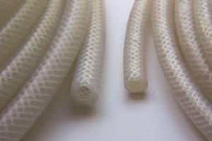 Best Extruded Braid Reinforced Silicone Rubber Tubing , High Pressure Silicone Braided Hose For Food Machine wholesale
