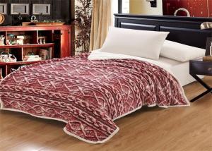 China 130x170cm 150x200cm Coral Colored Throw Blanket , Burgundy Coral Plush Blanket on sale